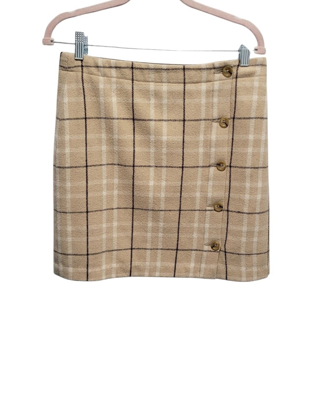 Banana Republic Factory Outlet Fall 2004 Wool Blend Plaid Skirt Size 4